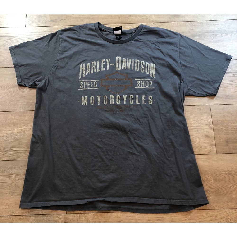 Harley Davidson T‎ Shirt Mens Sz 3XL Dark Gray Motorcycle Mitchell's Modesto CA